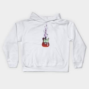 Flaming Telecaster Kids Hoodie